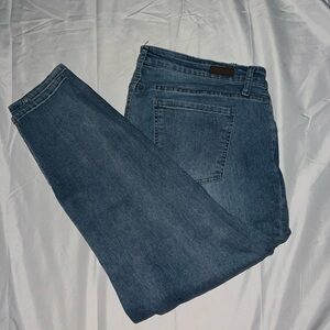 Kut from the Kloth Women's Light Jeans with Peekaboo Leopard Print Size 18W